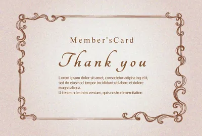 Thank you カード, 메시지 카드, 메시지 카드 템플릿