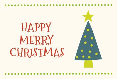 北欧風のポップなクリスマスカード