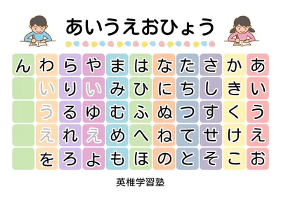 ひらがな表・あいうえお表A4ポスター, ポスター, ポスターテンプレート