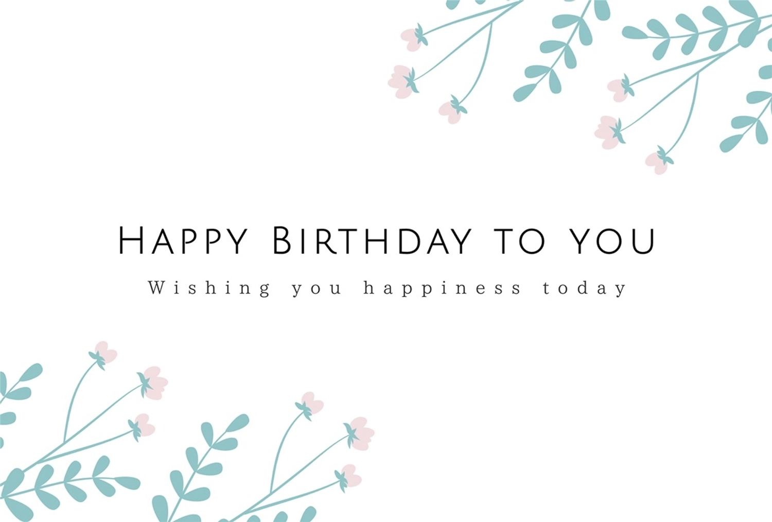 やさしい雰囲気の草花の誕生日カード, 誕生日, バースデー, カード, メッセージカードテンプレート