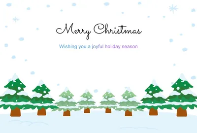雪ともみの木のクリスマスポストカード, message card, message card template