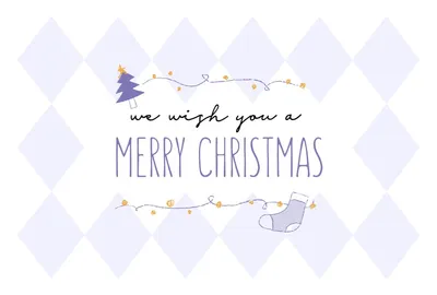 淡いパープルクリスマスカード, 留言卡, 留言卡 模板