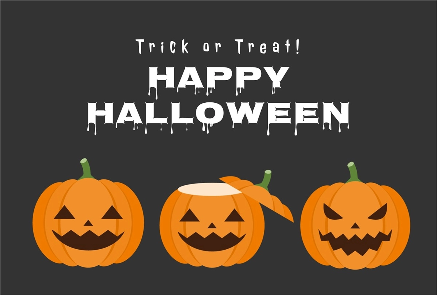 かぼちゃが並ぶハロウィンメッセージカード, ハロウィン, 祭, かぼちゃ, メッセージカードテンプレート