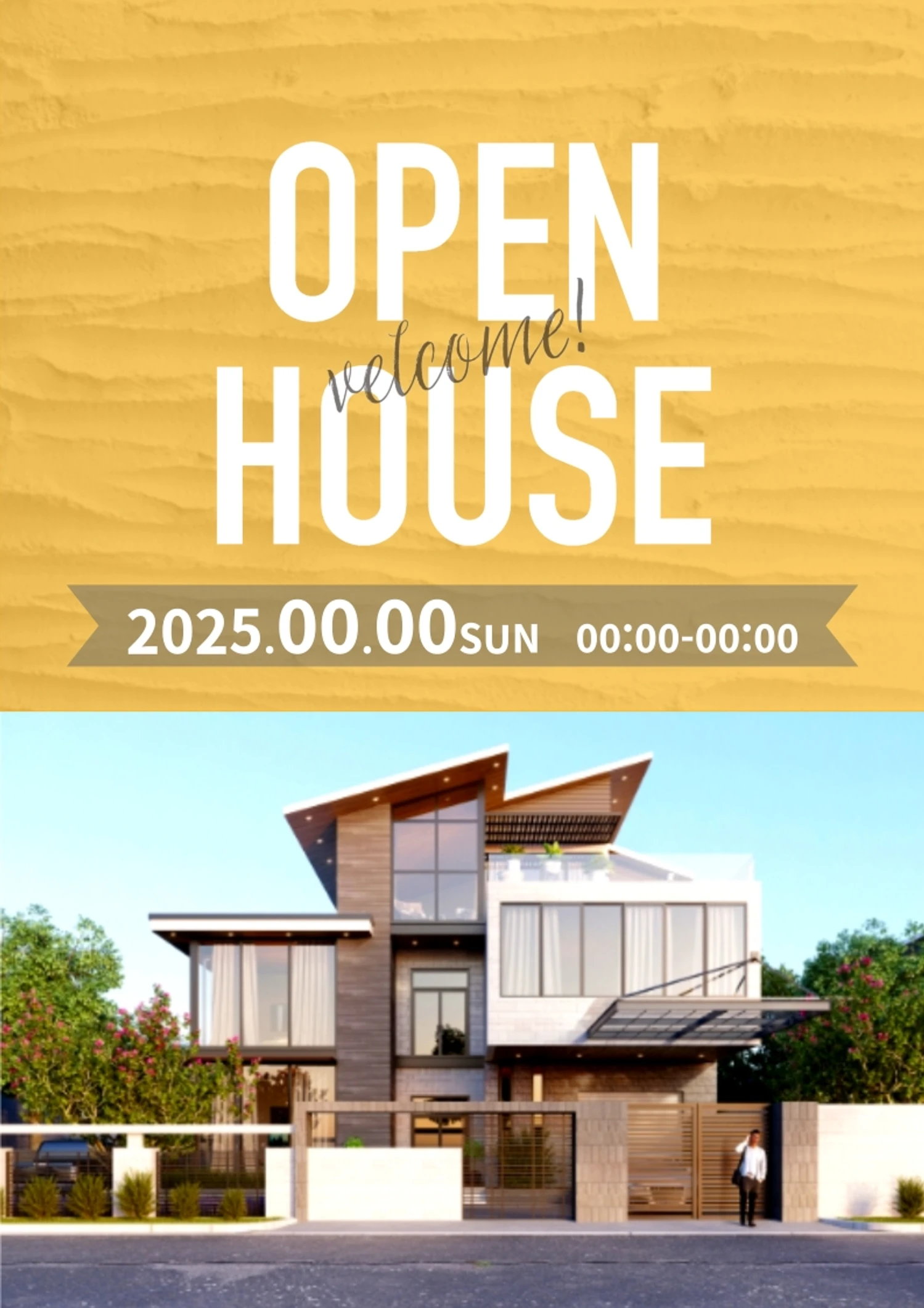 OPEN HOUSE, OPEN HOUSE, 完成見学会, 新築, チラシテンプレート