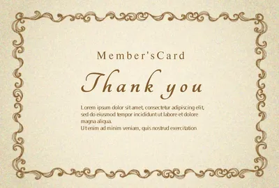 Thank you カード, 메시지 카드, 메시지 카드 템플릿