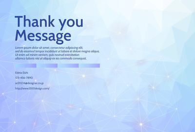 ポリゴン柄メッセージカード