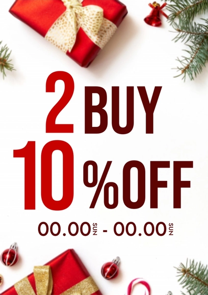 2BUY10%OFFまとめ買いセール冬, ポスター, ポスターテンプレート