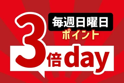 毎週日曜日 ポイント3倍day, Flyer, Flyer template