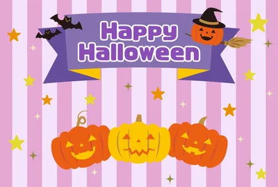 かぼちゃのハッピーハロウィンカード, message card, message card template