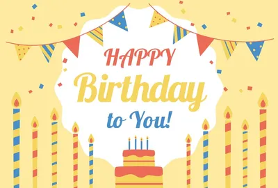 バースデーカード（横01）, 誕生日カード, 誕生日カードテンプレート