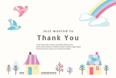 Thank youカード, 留言卡, 留言卡 模板