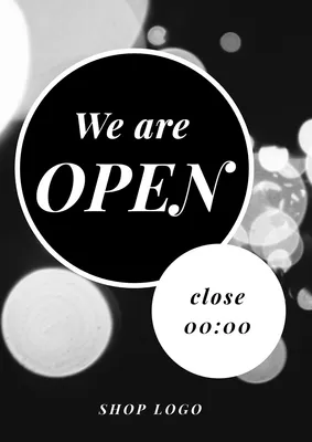 モノトーンのオープンテンプレート, Poster, Poster template