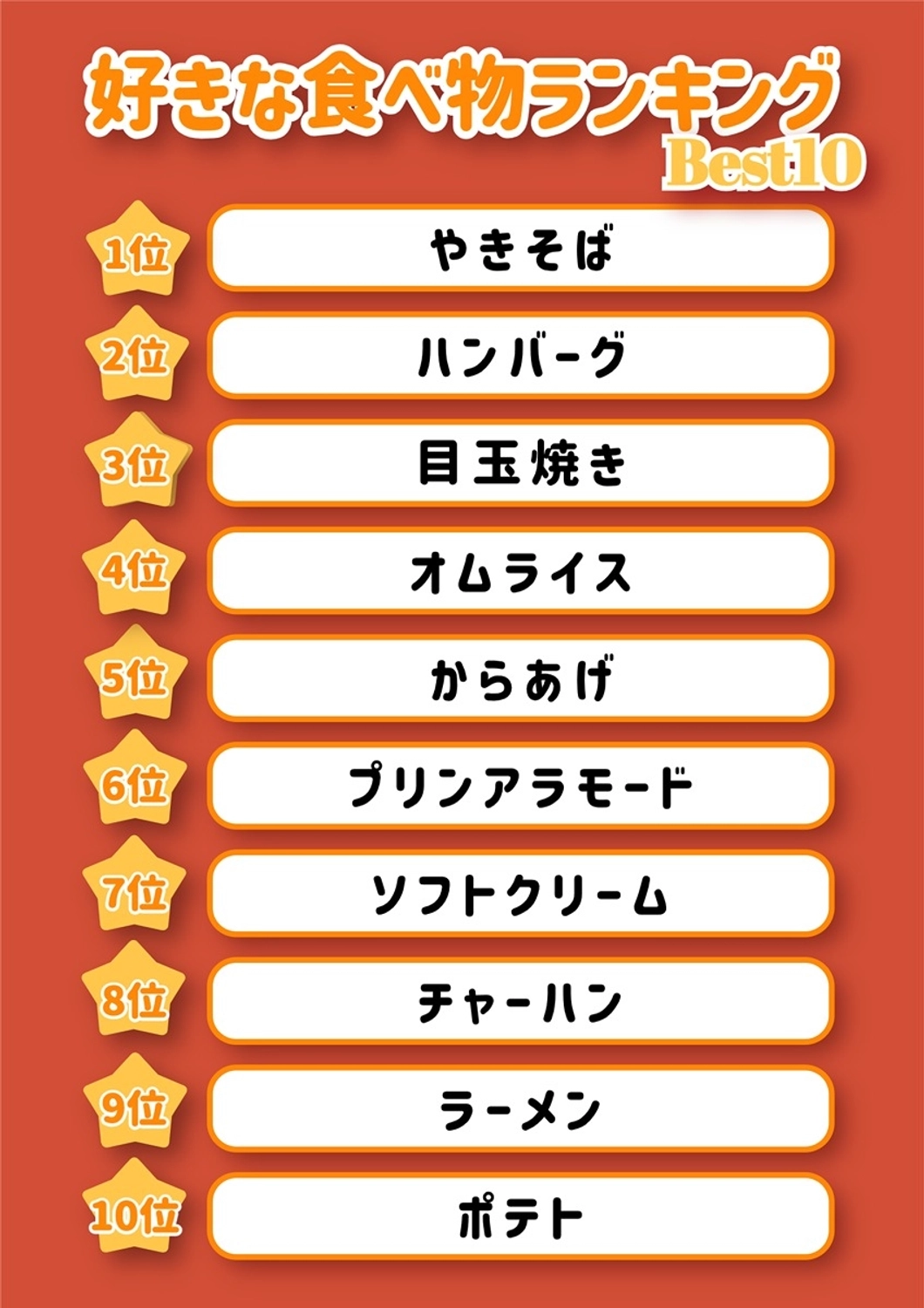 赤シンプルランキングA4ポスター, ランク, スター, 元気, ポスターテンプレート