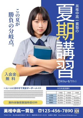 夏期講習チラシ, Flyer, Flyer template