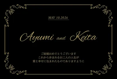 結婚式ウェディングカード, メッセージカード, メッセージカードテンプレート