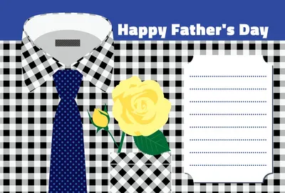 父の日メッセージカード　ネクタイ３, message card, message card template
