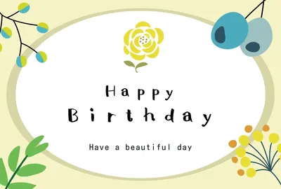 植物のバースデーカード, Birthday Card, Birthday Card template