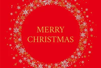 環状の雪の結晶　クリスマスカード　赤, メッセージカード, メッセージカードテンプレート