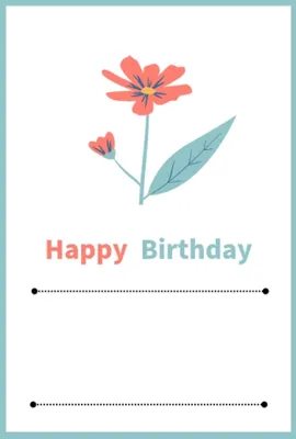 バースデーカード, Thiệp sinh nhật, Thiệp sinh nhật mẫu