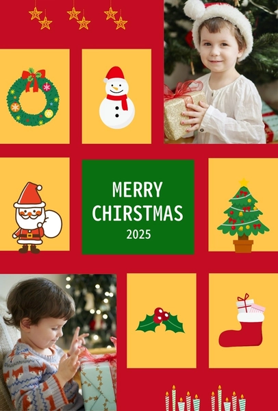 クリスマスカード, thẻ tin nhắn, thẻ tin nhắn mẫu