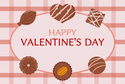 チョコが並んだバレンタインカード, 메시지 카드, 메시지 카드 템플릿