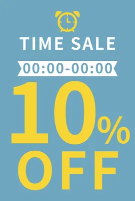 ブルー背景のシンプルタイムセール10％オフバナー
, 프로모션 도구, 프로모션 도구 템플릿