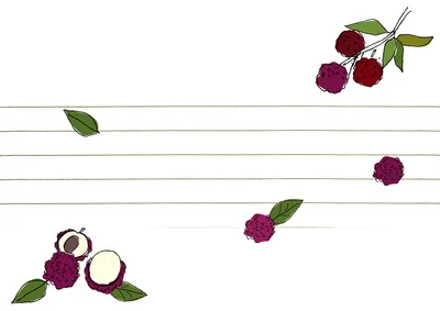 ラズベリー装飾のフルーツ便箋
, 便條紙, 便條紙 模板