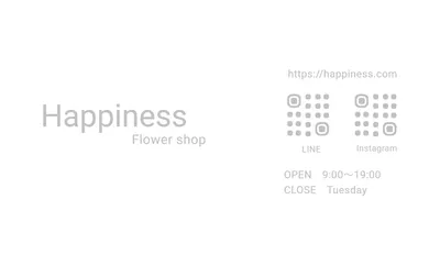 紫の花が描かれたフラワーショップカード, 販促ツール, 販促ツールテンプレート