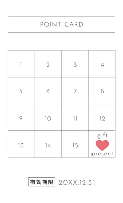 縦型モノクロ風カフェカード, 販促ツール, 販促ツールテンプレート