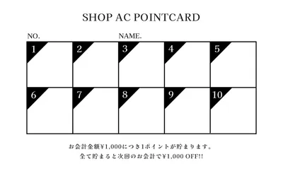 大理石柄の背景に二次元コードの入った美容院のポイントカード, Sales promotion tool, Sales promotion tool template