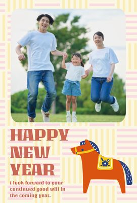 ダラホースの北欧風年賀状