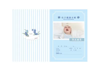 ストライプ柄ブルー母子手帳カバー
, administrative, administrative template