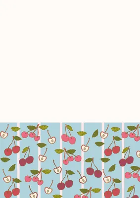 さくらんぼ柄のフルーツ便箋
, 便箋, 便箋テンプレート