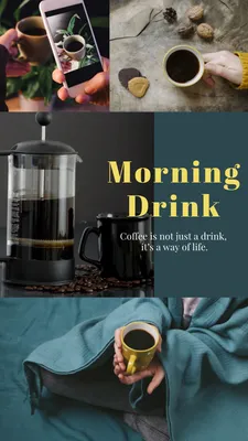 コーヒー、インスタ広告, Instagram広告, Instagram広告テンプレート