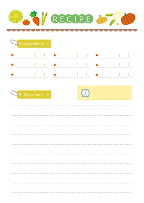 レシピカードテンプレート27892, レシピカード, レシピカードテンプレート