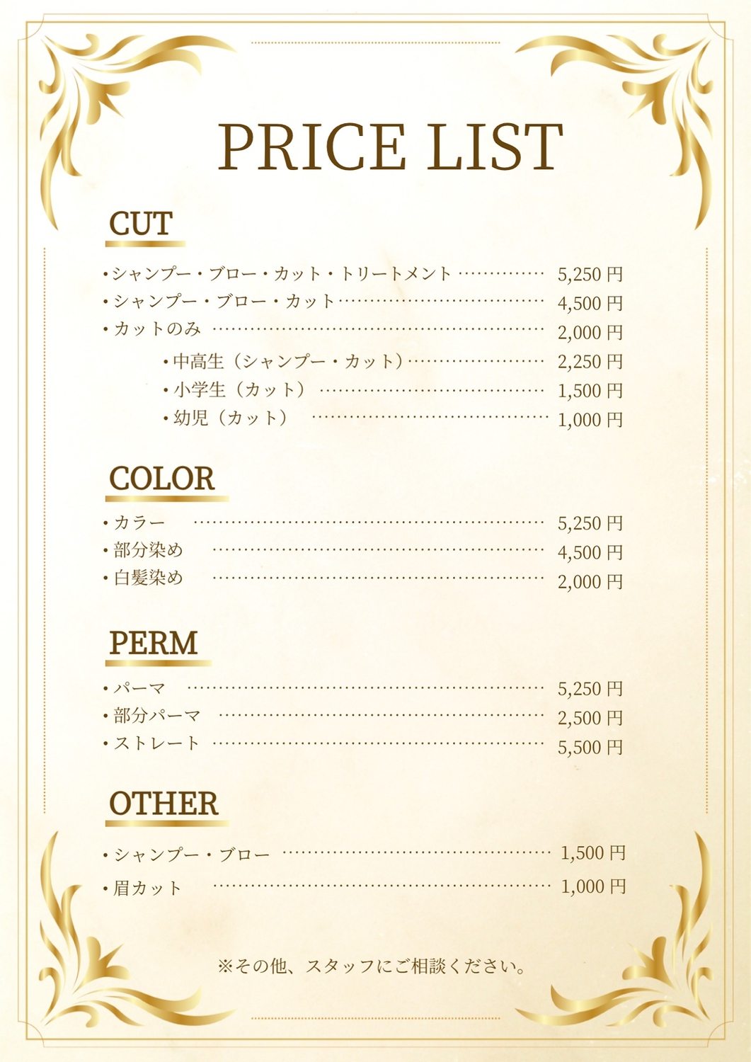 【先着1店限定】美容室向け販促チラシテンプレ販売｜実績価格5,000円 a271d7172e57e09a5f5f9c0f92a2e6