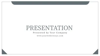 グレーの細線でまとめたシンプルなビジネスプレゼン資料, presentation , presentation  template