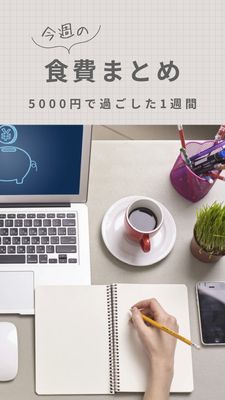 家計簿を書いている写真の今週の食費まとめのInstagram広告