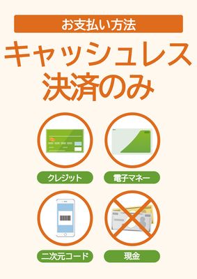 キャッシュレス決済ポスター（支払い方法一覧）