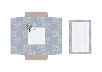 花柄ナチュラルポチ袋テンプレートデザイン
, Letter, Letter template