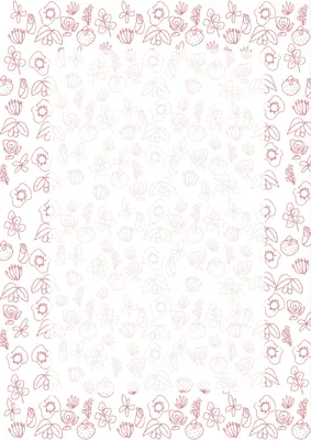 花模様フレームの植物便箋
, Bức thư, Bức thư mẫu